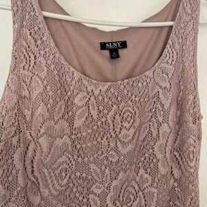 Midi dress and the jacket with rose floral detail